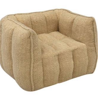 Detské kreslo béžové - prešívané