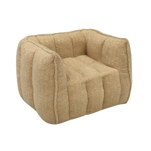 Detské kreslo béžové – prešívané