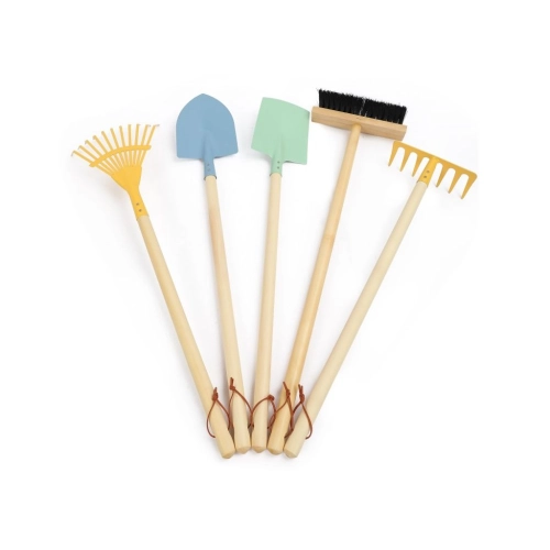 Detské záhradné náradie s dlhou násadou - XL veľké 5-dielna sada