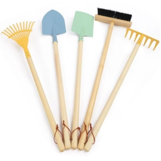 Dětské zahradní nářadí s dlouhou násadou - XL velká 5-dílná sada