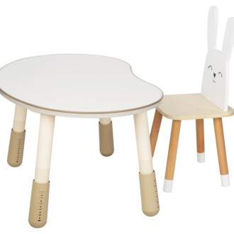 Detský rastúci stôl a stolička Králik
