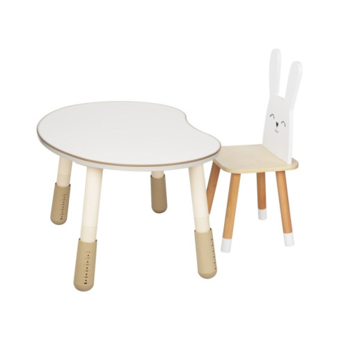 Detský rastúci stôl a stolička Králik