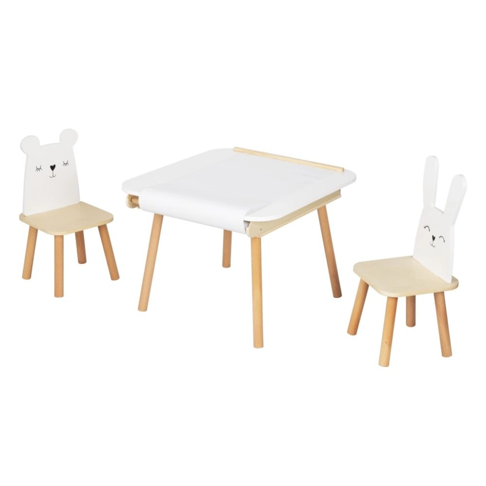 Detský rastúci stolček a 2 stoličky - Zvieratká