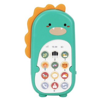 Dětský telefon dinosaurus - zelený