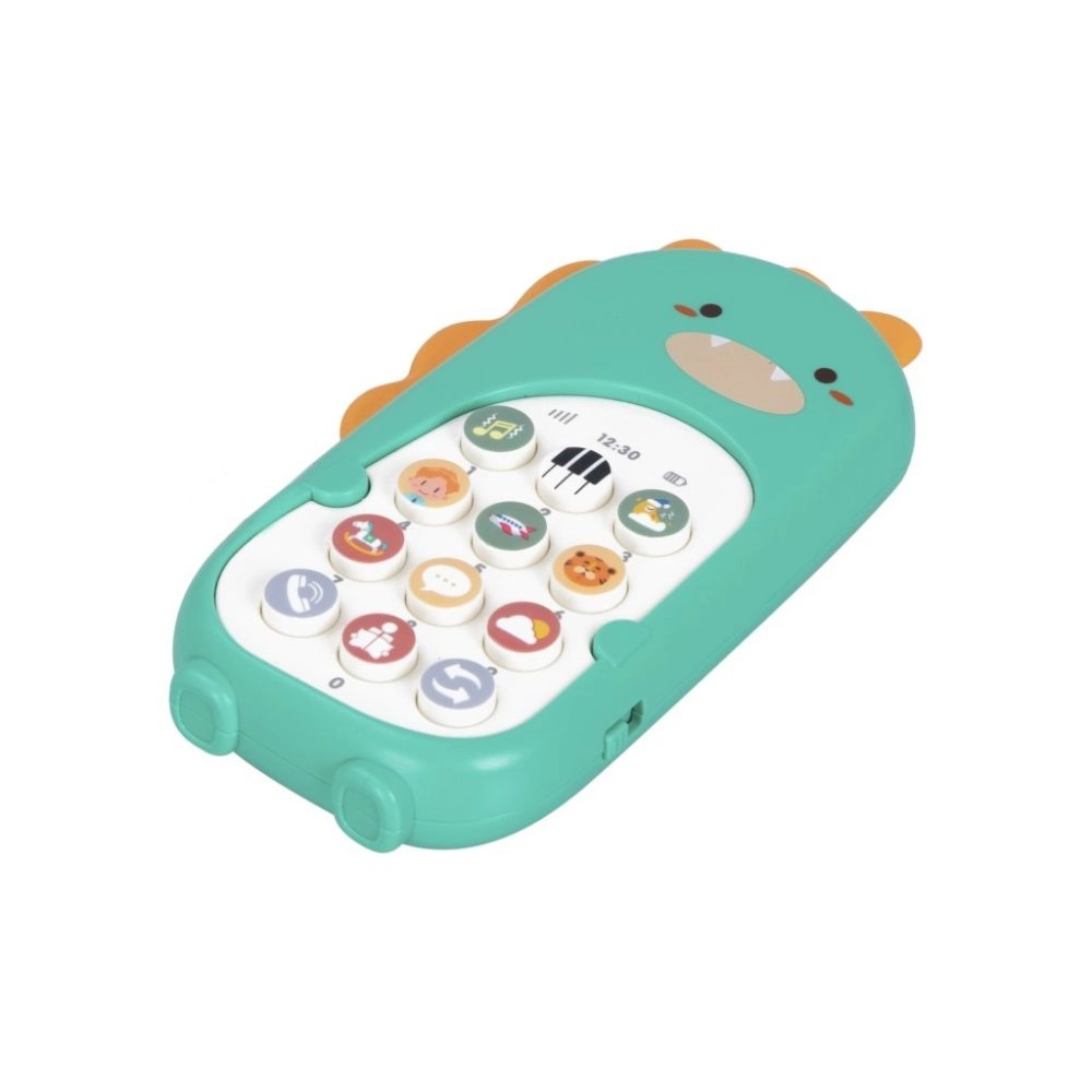 Detský telefón dinosaurus - zelený