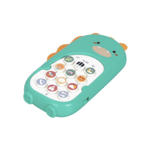 Dětský telefon dinosaurus - zelený