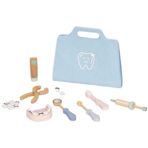 Dětský zubařský kufřík s dřevěným nářadím