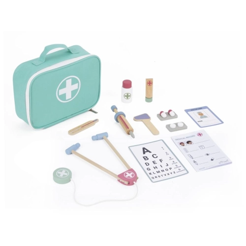 Doktorský set s dřevěným nářadím pro děti 