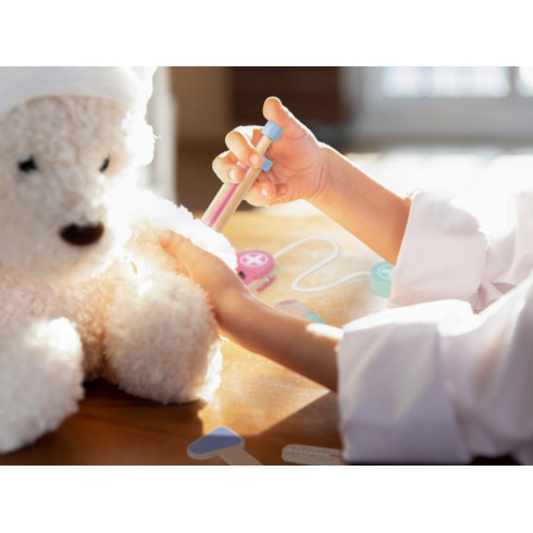 Doktorský set s dreveným náradím pre deti 