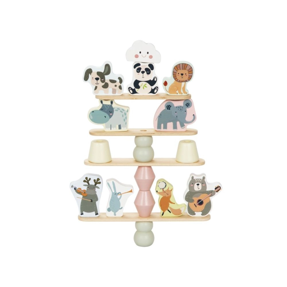 Drevená balančná hra Zvieratká, 29 dielov