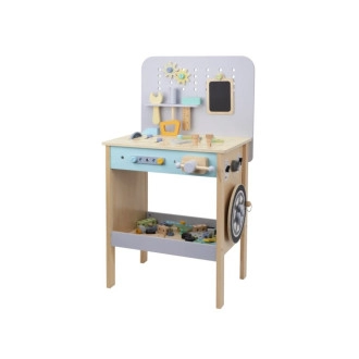 Dřevěná dětská dílna s kompresorem