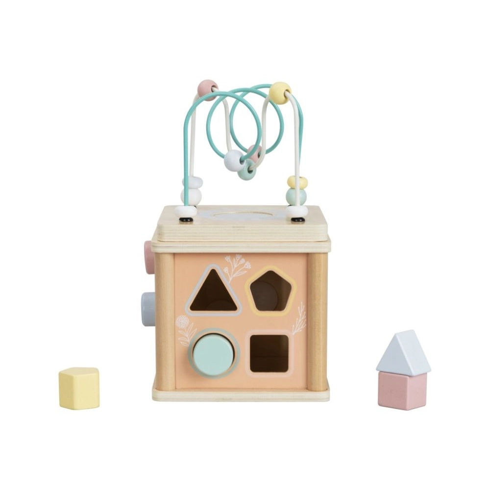 Drevená edukačná kocka so zvieratkami