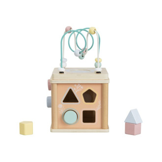 Dřevěná edukační kostka se zvířátky