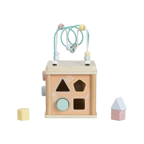 Drevená edukačná kocka so zvieratkami