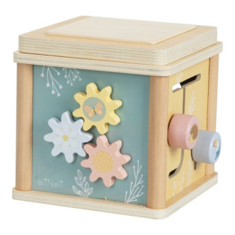 Dřevěná edukační kostka se zvířátky