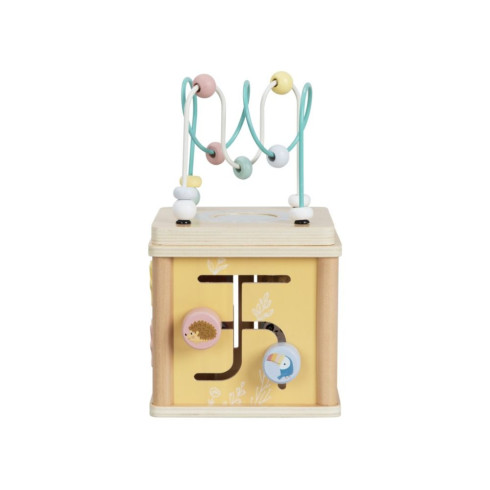 Dřevěná edukační kostka se zvířátky