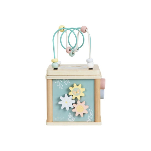 Dřevěná edukační kostka se zvířátky