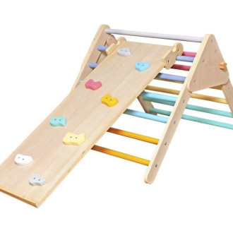 Drevená hracia zostava - preliezačka do interiéru