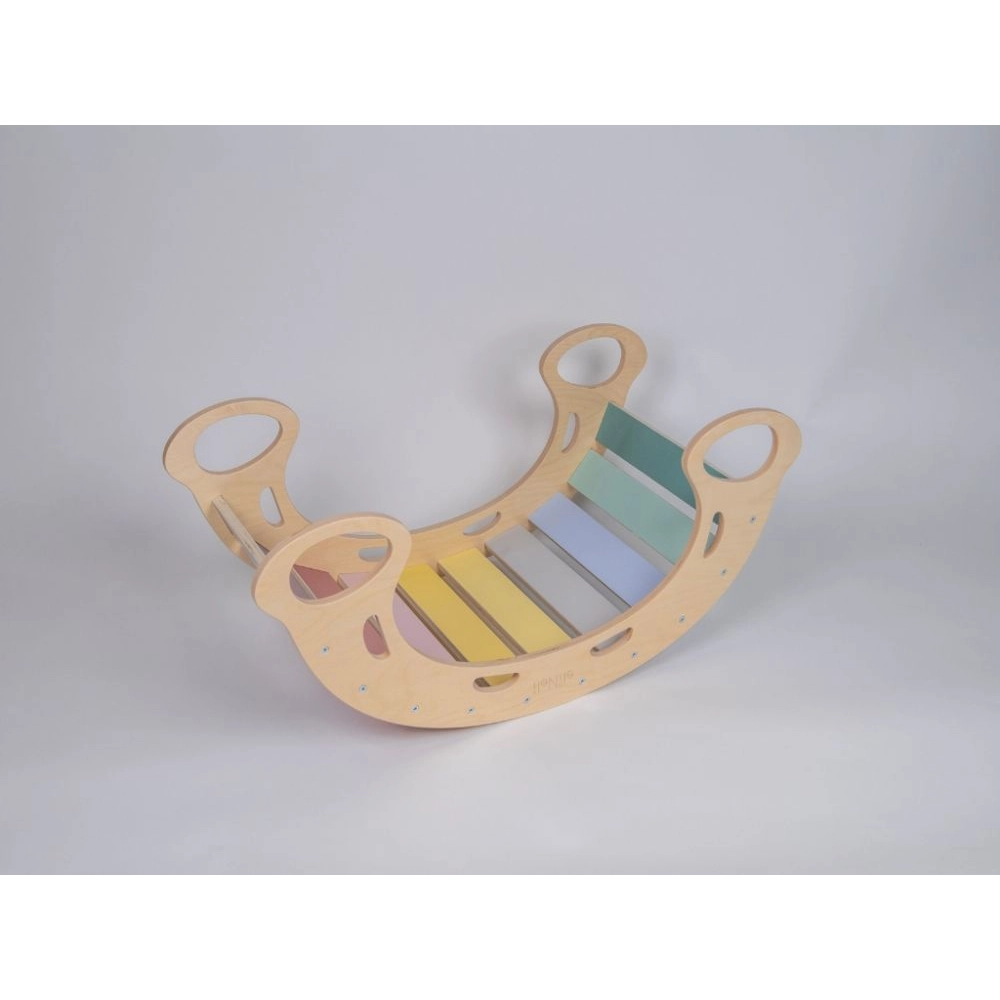 Drevená montessori hojdačka PRO 5v1 set s doskou 2v1