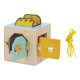 Dřevěná Montessori kostka se zámky