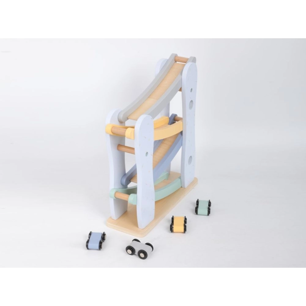 Drevená pretekárska dráha so 4 autíčkami