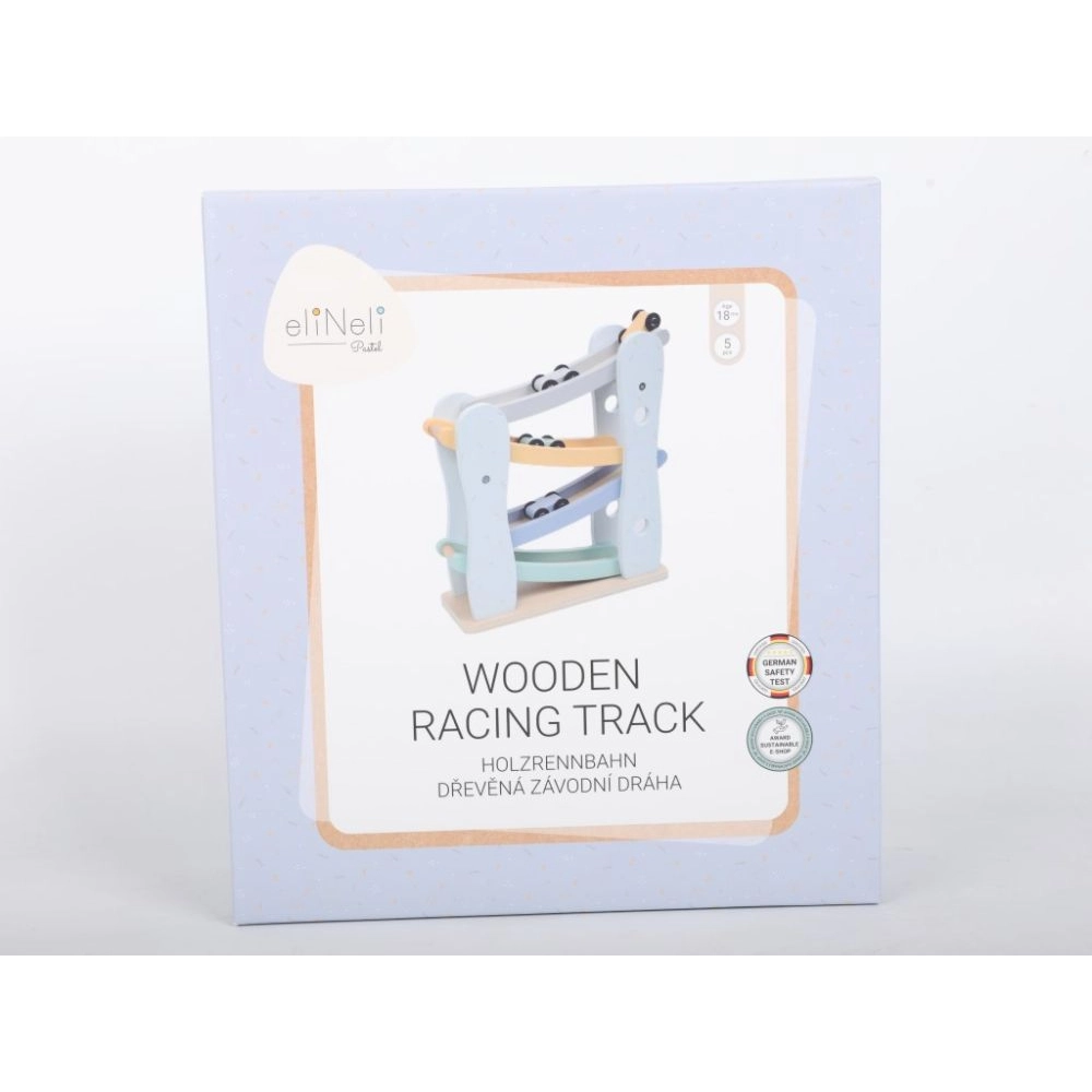 Drevená pretekárska dráha so 4 autíčkami