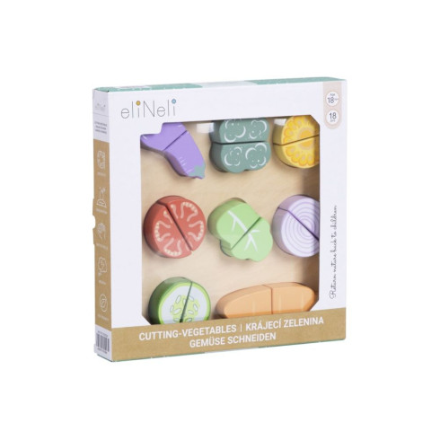 Drevená zelenina na krájanie