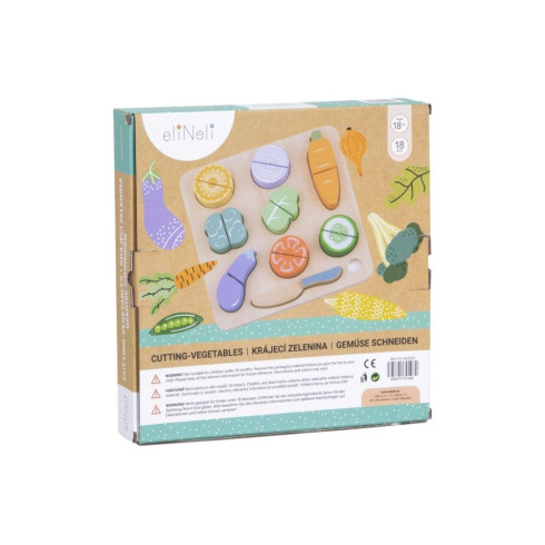 Drevená zelenina na krájanie