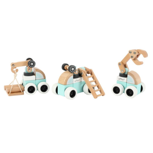 Drevené autá pre deti s pohyblivými prvkami