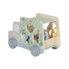 Drevené autíčko so zvieratkami 2v1 - vkladačka + Jeep