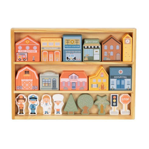 Dřevěné kostky Město