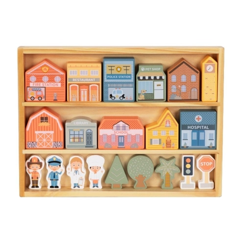 Dřevěné kostky Město