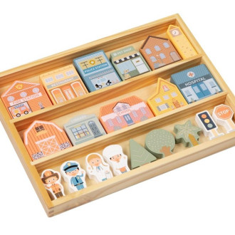 Dřevěné kostky Město