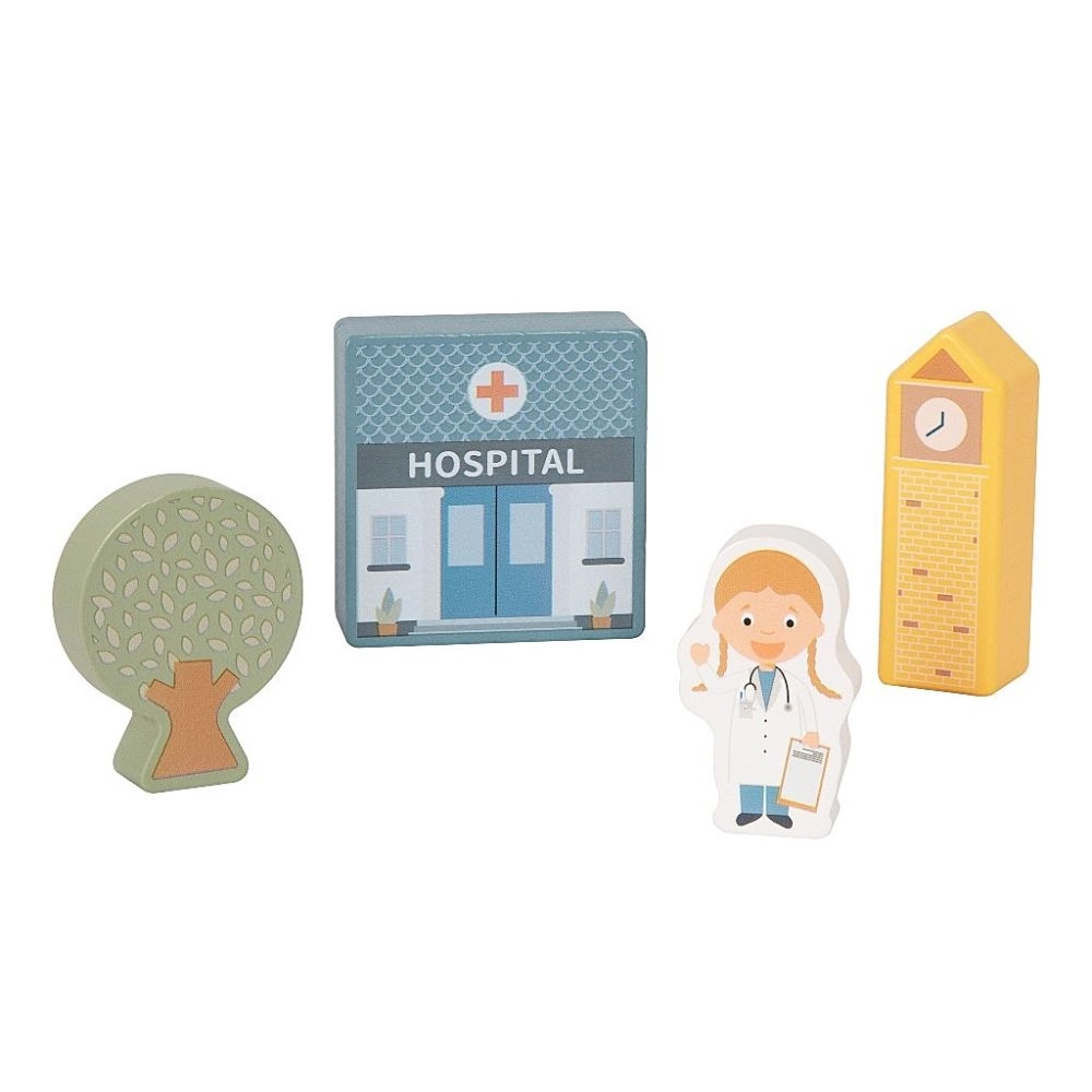 Drevené kocky Mesto