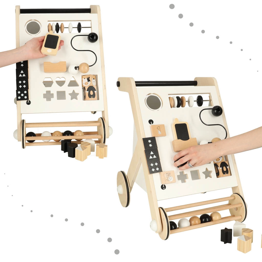 Drevené posúvacie náučné chodítko s triedičkou