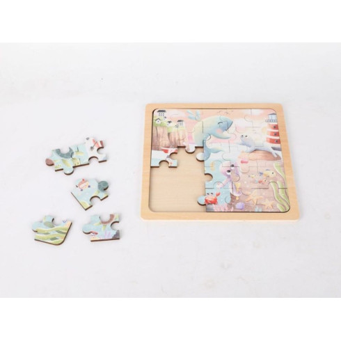 Dřevěné puzzle Mořský svět, 25 dílků