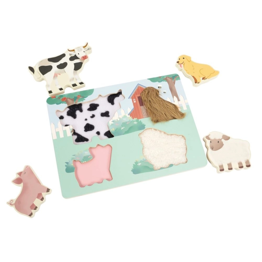 Drevené vkladacie puzzle Farma 