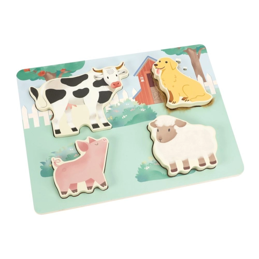 Drevené vkladacie puzzle Farma 