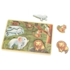 Drevené vkladacie puzzle so zvukmi - zvieratká zo ZOO