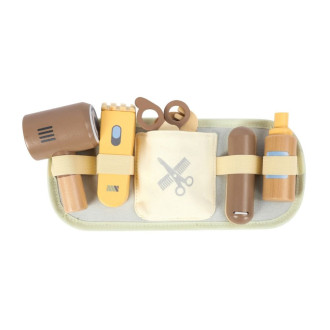 Dřevěný kadeřnický set pro děti s páskem