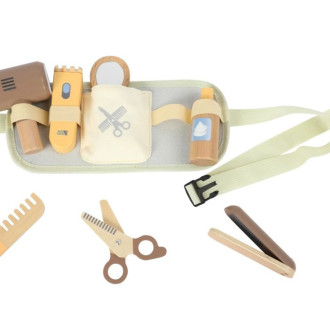 Dřevěný kadeřnický set pro děti s páskem