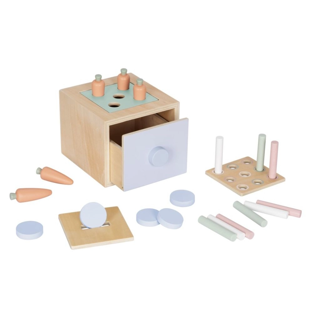 Drevený Montessori box hračiek pre deti od 1 roku