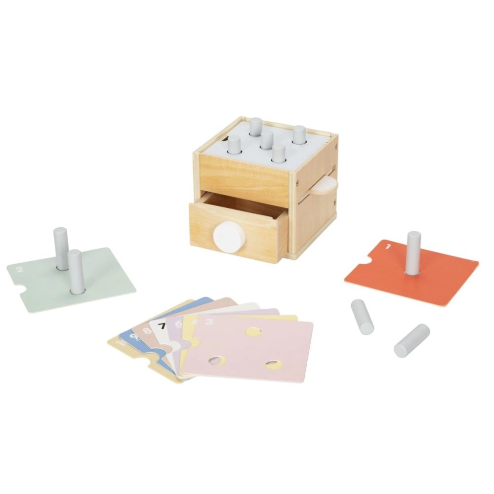 Drevený Montessori edukačný box na matematiku a abecedu