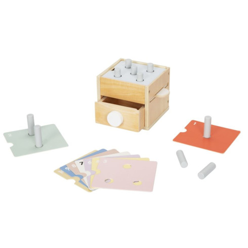 Dřevěný Montessori edukační box na matematiku a abecedu