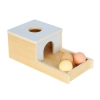 Drevený motorický box s pastelovými guľami pre deti