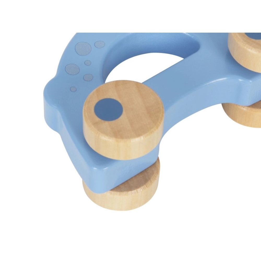 Drevený slon na kolieskach so špagátikom