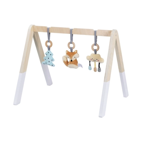 Dřevěný vzdělávací stojan s liškou pro miminka