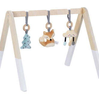 Drevený vzdelávací stojan s líškou pre bábätká