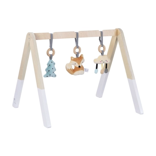 Drevený vzdelávací stojan s líškou pre bábätká