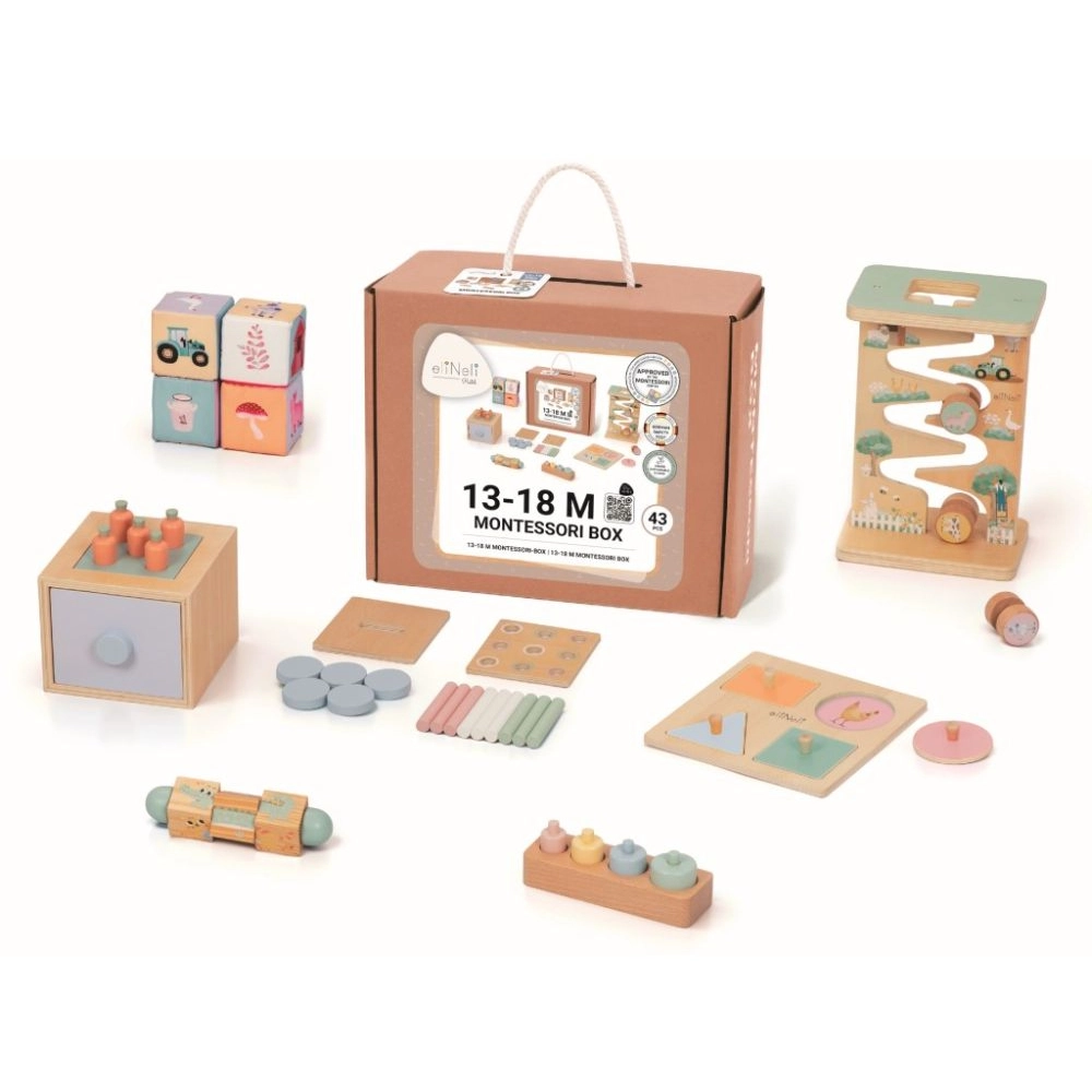 Edukatívny box montessori hračiek pre deti od 1 roka (13–⁠18 mesiacov)